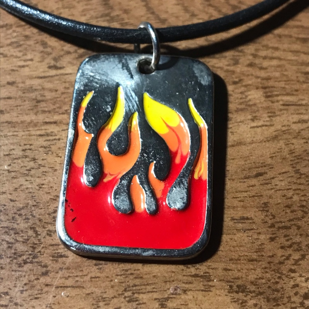 Fire metal necklace